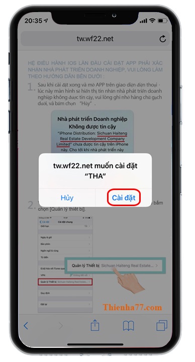 app thabet tải